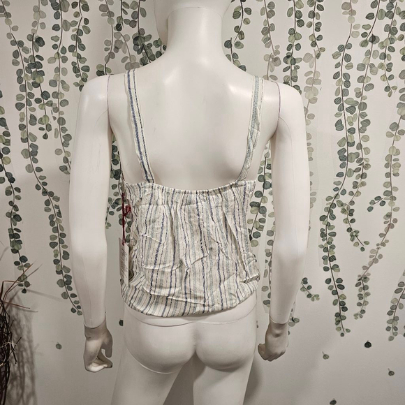 Anthropologie The Good Jane Striped Tank Top, Size S Blue/Cream - Picture 6 of 10